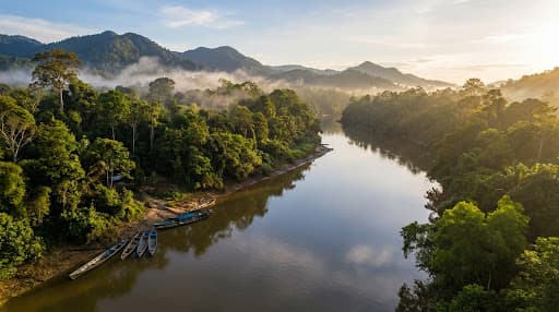 A breathtaking, high-quality landscape photo of a tourist destination in Bulungan